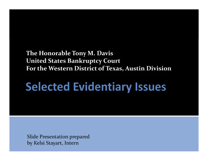 the honorable tony m davis united states bankruptcy court