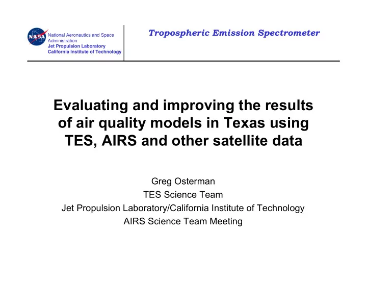 evaluating and improving the results of air quality