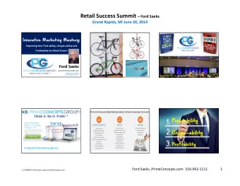 Market Domination Package for Retailers Retail Success Summit Special Order Form - Ford Saeks -