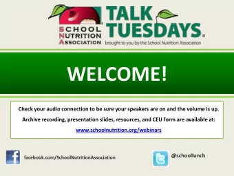 WELCOME!  Check your audio connection to be sure your speakers are on and the volume is up.