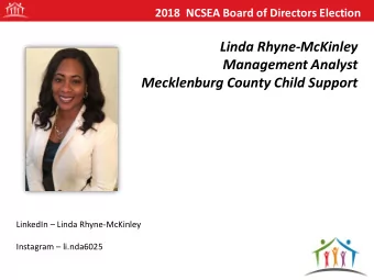 Linda Rhyne-McKinley  Management Analyst  Mecklenburg County Child Support LinkedIn  Linda