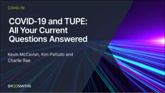 Furlough and TUPE  Contractual Variations:- Key Principles  The impact of Insolvency /