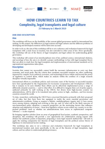 The workshop will focus on the feasibility of the current global governance model in