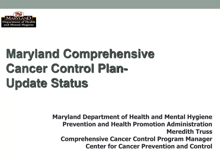 cancer control plan
