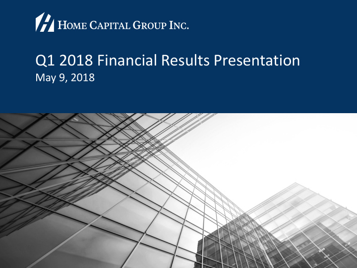 q1 2018 financial results presentation