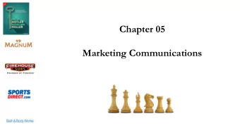 Chapter 05  Marketing Communications  Resource Person  MATHISHA HEWAVITHARANA  MBA (Col),BBA