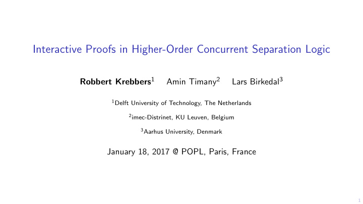 interactive proofs in higher order concurrent separation