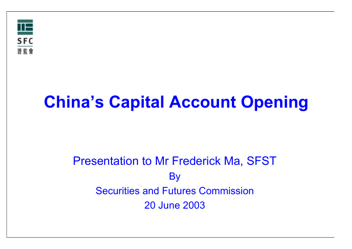 china s capital account opening
