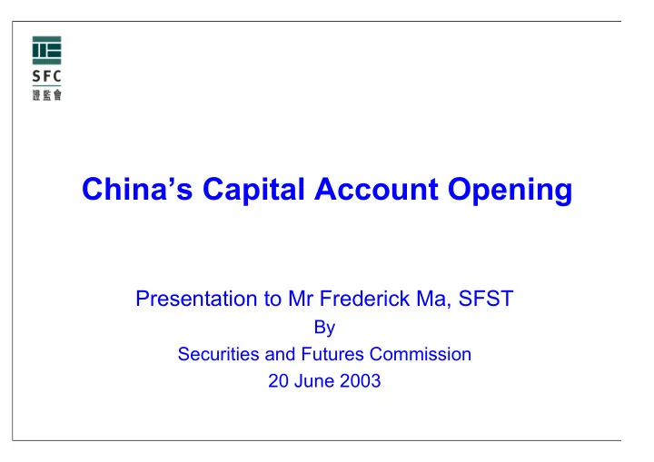 china s capital account opening