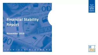 Financial Stability  Report  November 2018  Risks linked to global developments  Trade conflicts