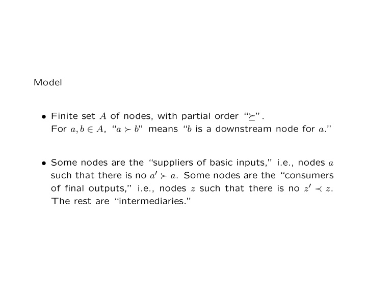 model finite set a of nodes with partial order for a b 2