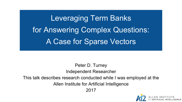 leveraging term banks for answering complex questions a