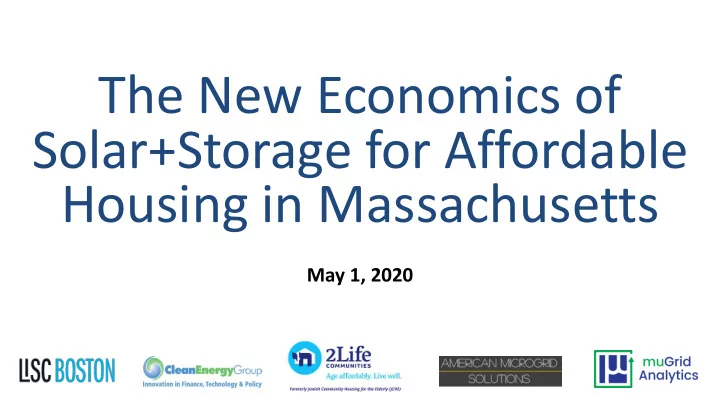 the new economics of solar storage for affordable housing