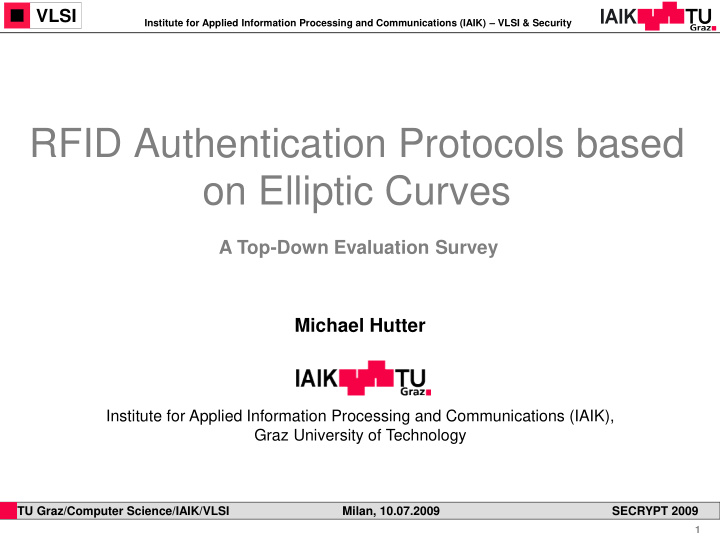 rfid authentication protocols based on elliptic curves