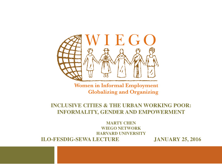 inclusive cities the urban working poor informality