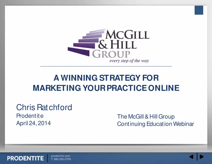 a winning strategy for marketing your practice online