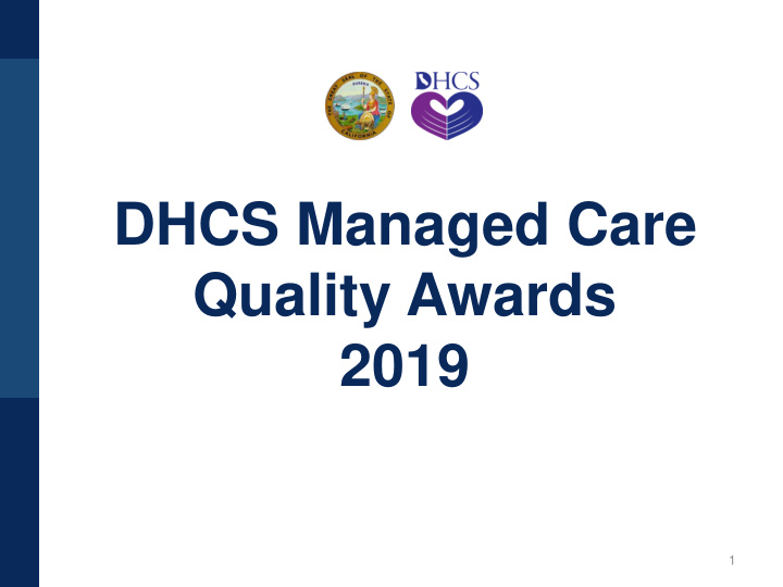 dhcs managed care quality awards