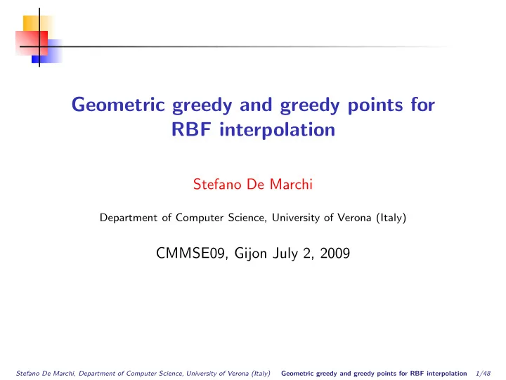 geometric greedy and greedy points for rbf interpolation