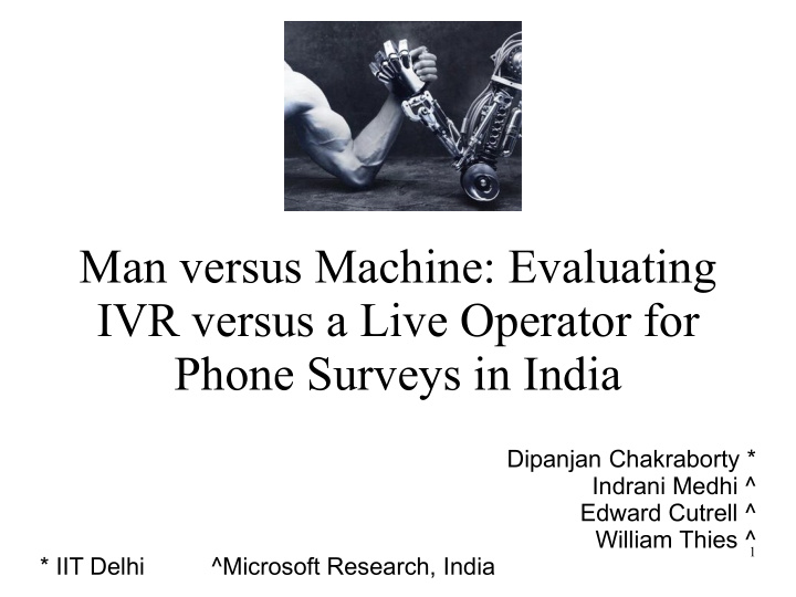 ivr versus a live operator for