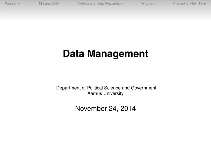 data management
