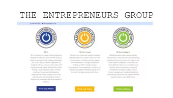 THE ENTREPRENEURS GROUP  THE ENTREPRENEURS GROUP  Creating high performing  teams  Typical