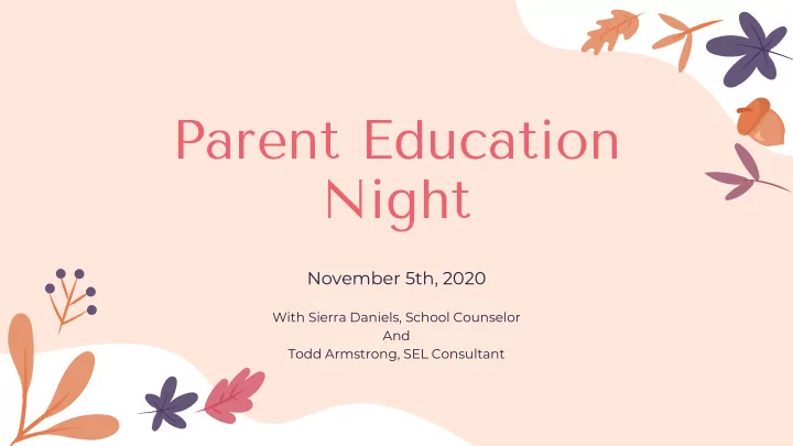 parent education night