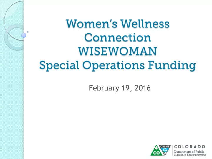 february 19 2016 1 cdphe program contract fiscal