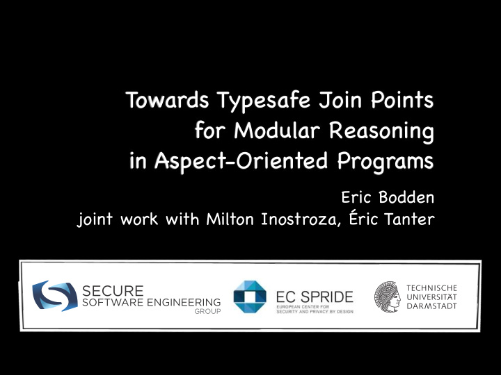 towards typesafe join points for modular reasoning in