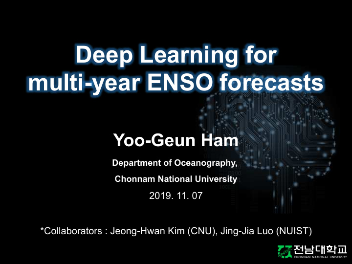 deep learning for multi year enso forecasts