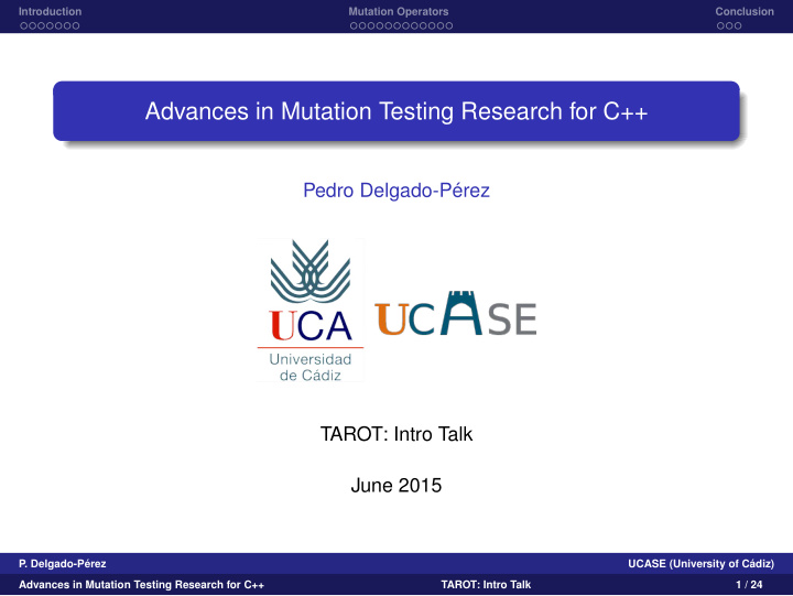 advances in mutation testing research for c