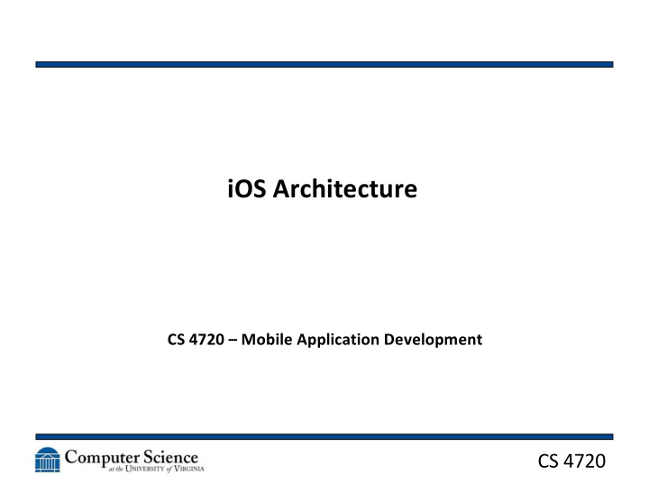 ios architecture