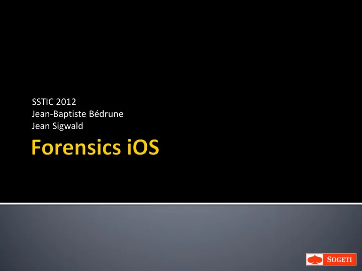 sstic 2012