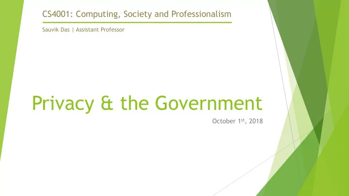privacy the government