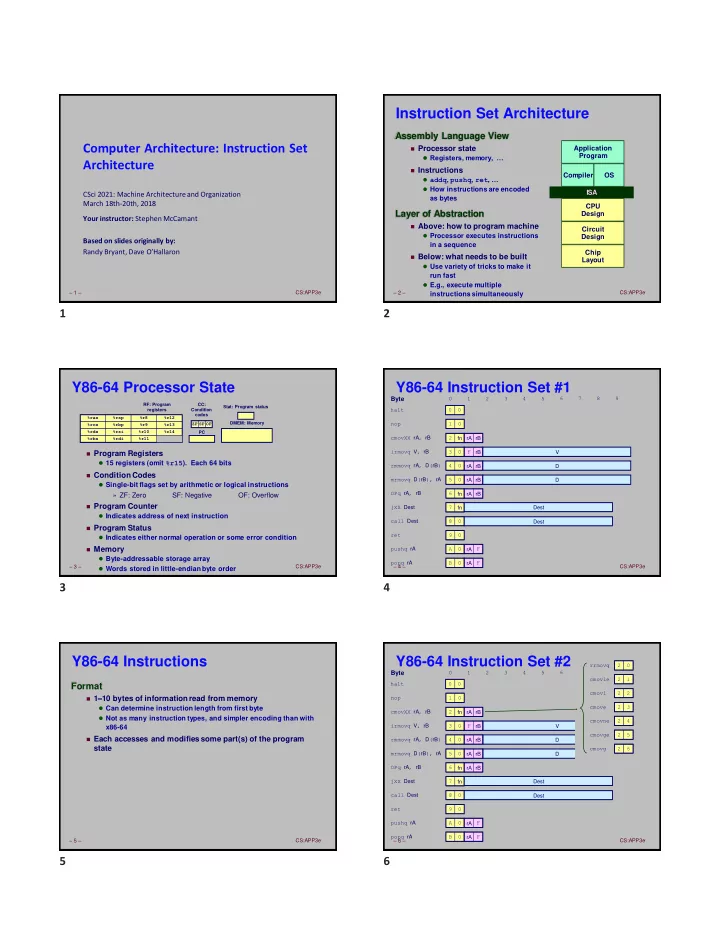 instruction set architecture
