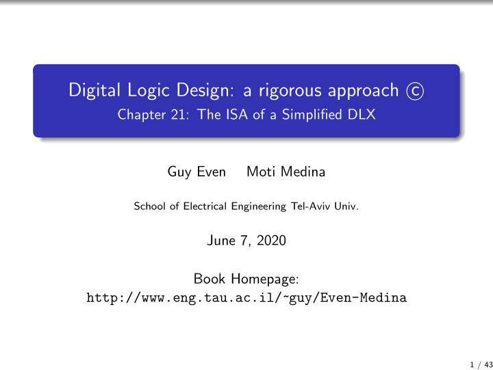 digital logic design a rigorous approach c