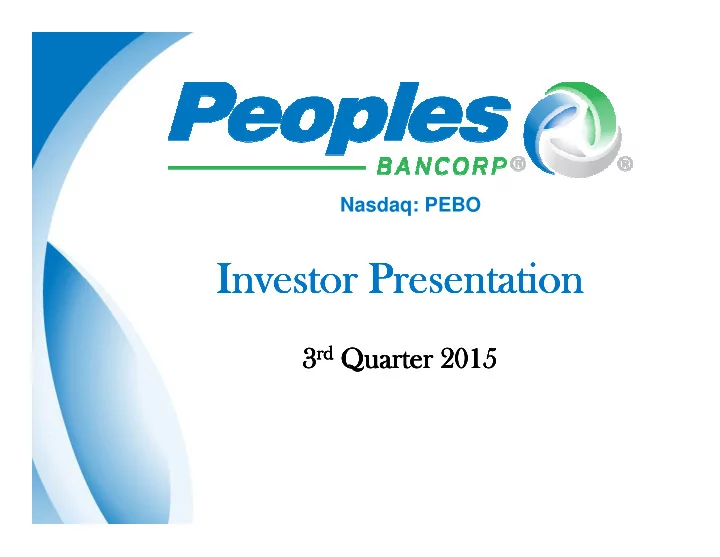 investor presentation investor presentation investor