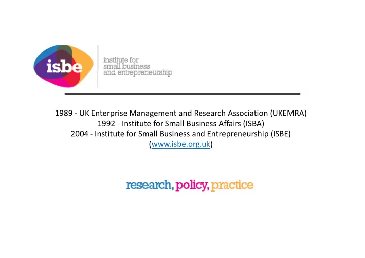 1989 uk enterprise management and research association