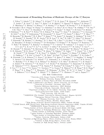 arXiv:1712.01333v1  [hep-ex]  4 Dec 2017 K. Hayasaka, 59 H. Hayashii, 54 W.-S. Hou, 57 T. Iijima,