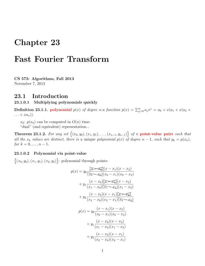 chapter 23 fast fourier transform