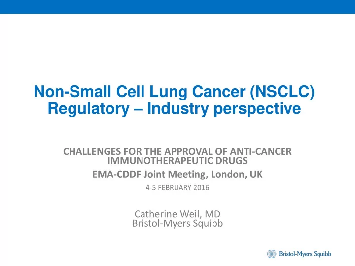 non small cell lung cancer nsclc regulatory industry
