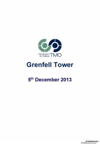 Grenfell Tower 5th December 2013  RYD00094245/1  RYD00094245  _  0001 Today's agenda