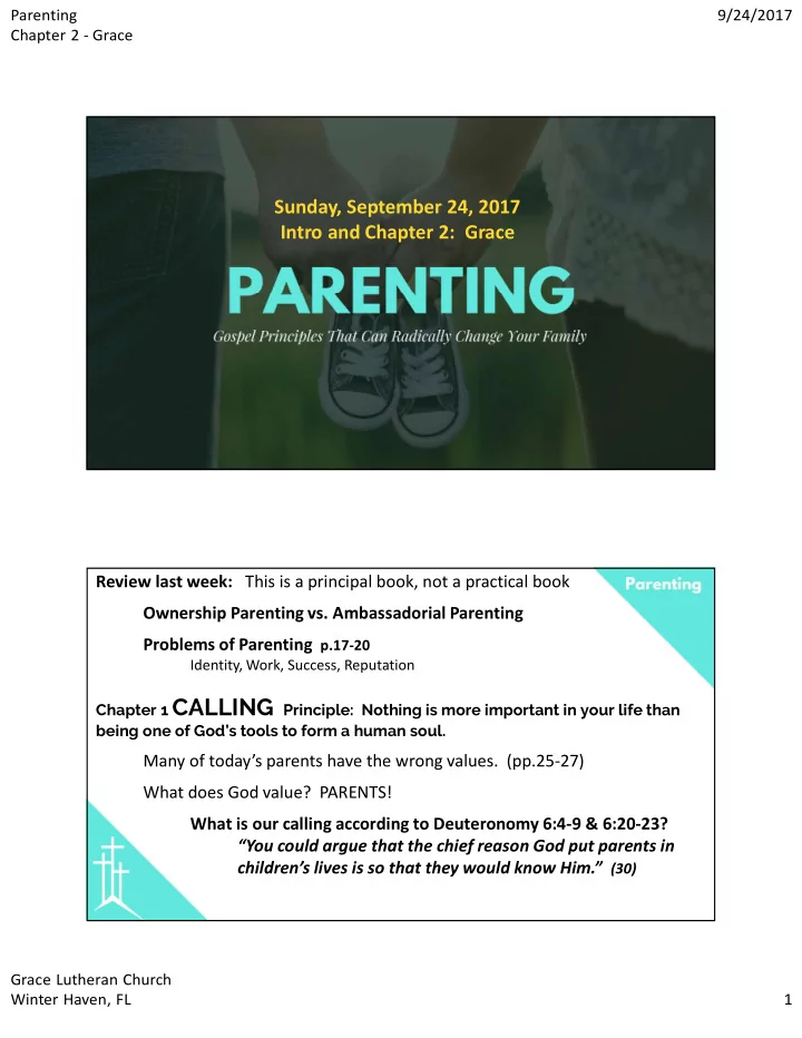 what s the problem with many parents in parenting