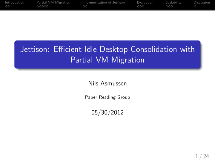 jettison efficient idle desktop consolidation with