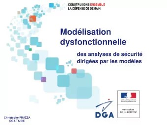 Modlisation  dysfonctionnelle  des analyses de scurit  diriges par les modles  Christophe