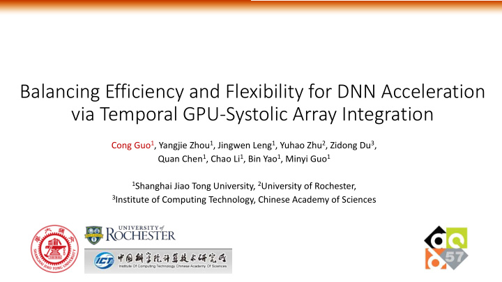 balancing efficiency and flexibility for dnn acceleration