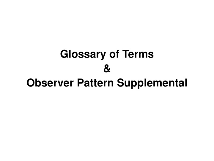 glossary of terms