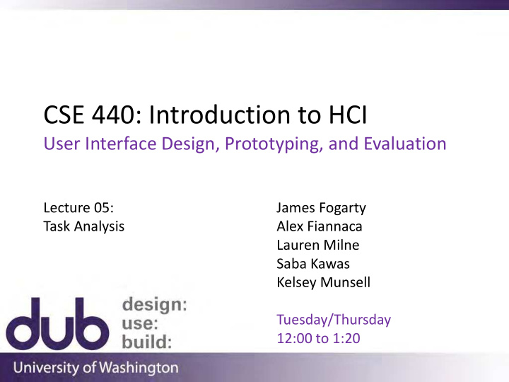 cse 440 introduction to hci