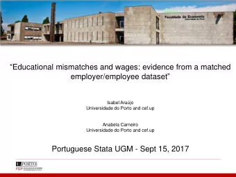 Educational mismatches and wages: evidence from a matched employer/employee dataset   Isabel