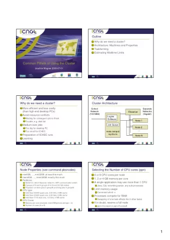 1  CPU-Intensive Jobs  Taskfarming  Parallelisable, for example  Taskfarming  Sentence by sentence