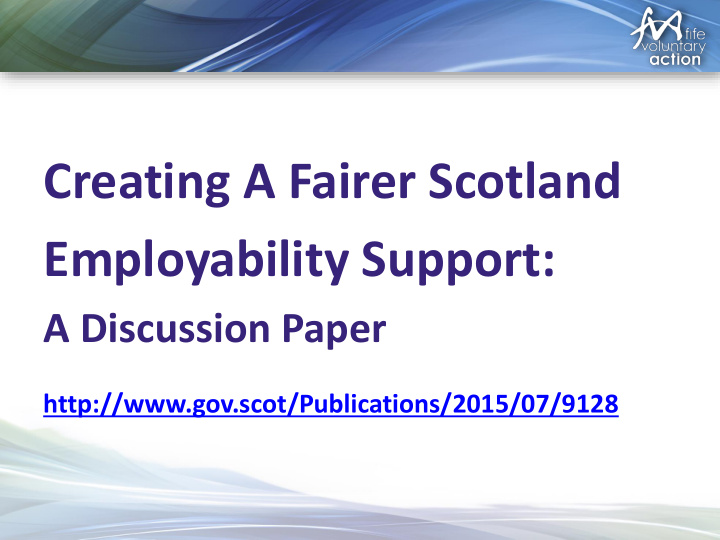 creating a fairer scotland